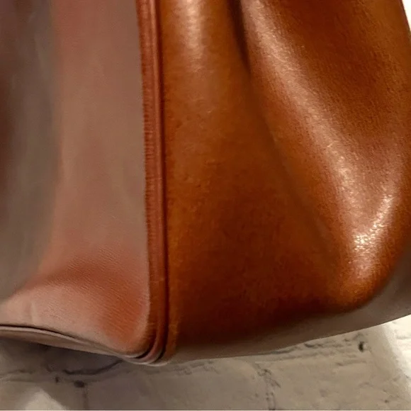 Longchamp Brown Leather Roseau Bag - Bamboo Front Clasp - Picture 5 of 14